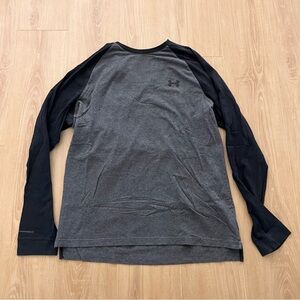 Under Armour Men's Charcoal and Black Long Sleeve Tee